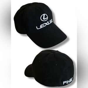 PING/ LEXUS Black Ball Cap with White Lexus Embroidery